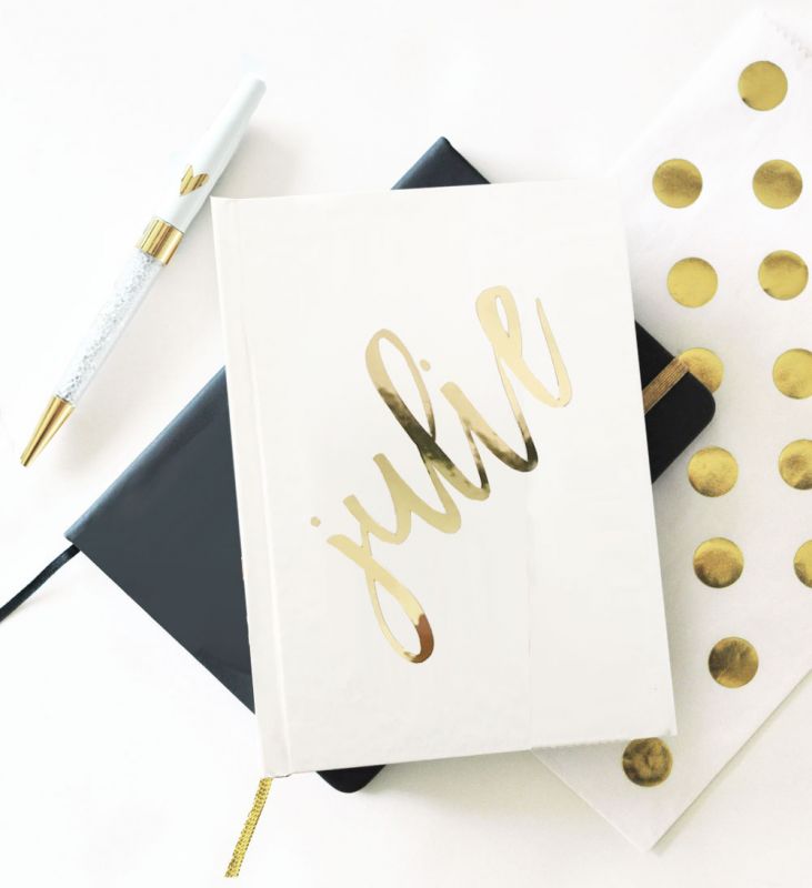 Personalized Journal - Gold Script Name