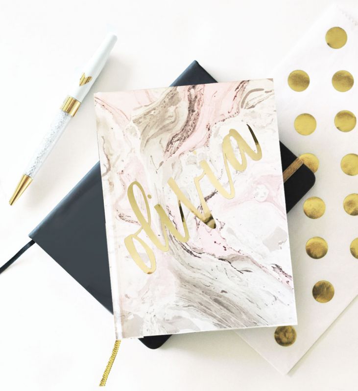 Personalized Journal - Gold Script Name