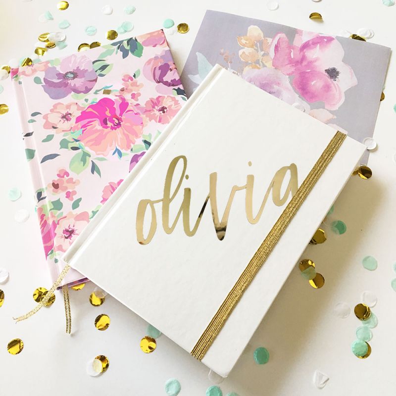 Personalized Journal - Gold Script Name