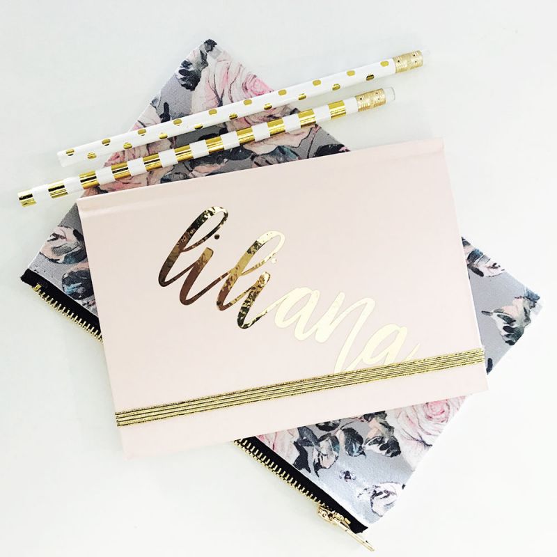 Personalized Journal - Gold Script Name