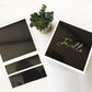 Black Gift Boxes - Gold Text