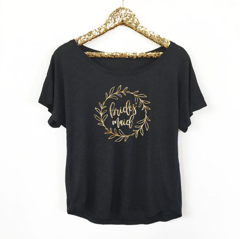 Wreath Bridal Party Shirt - Loose Fit