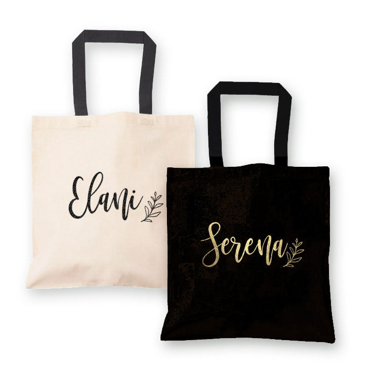 Custom Name Tote Bags