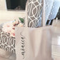 Vertical Text Tote Bags