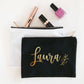 Custom Name Canvas Cosmetic Bag