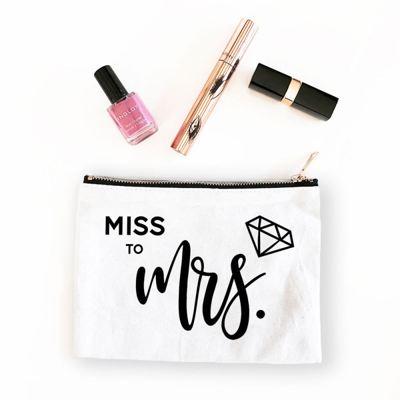 Bridal Party Canvas Cosmetic Bags