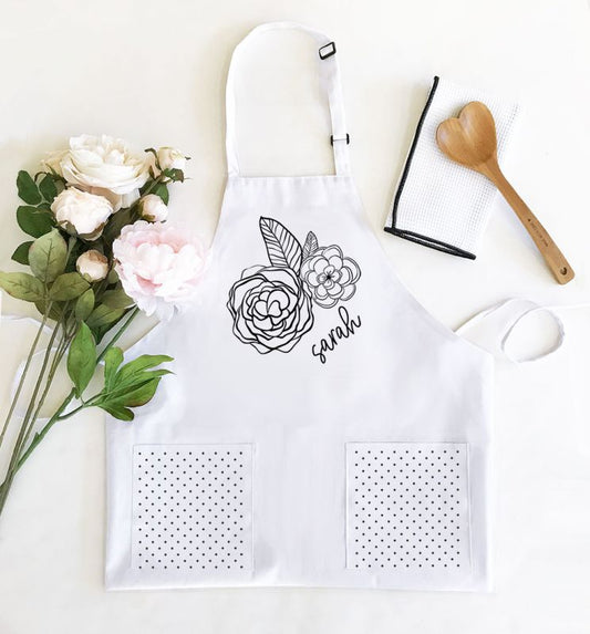 Women's Floral Doodle Aprons