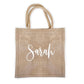 Personalized Burlap Tote Bag