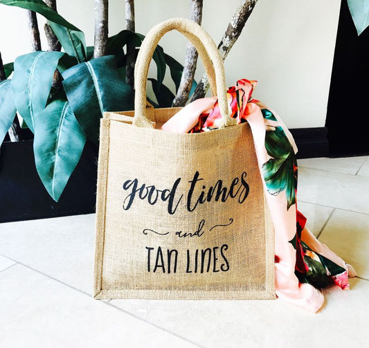 Theme Burlap Tote Bags