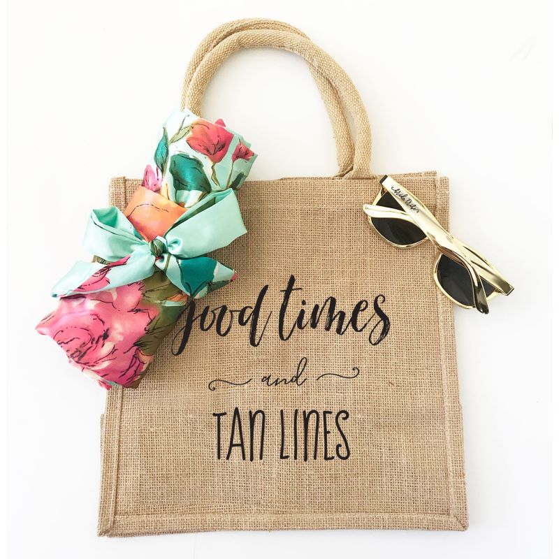 Theme Burlap Tote Bags