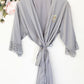 Monogram Satin Lace Robe
