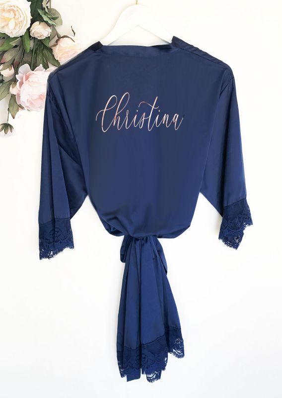 Personalized Satin Lace Robes