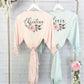 Personalized Floral Satin Robe