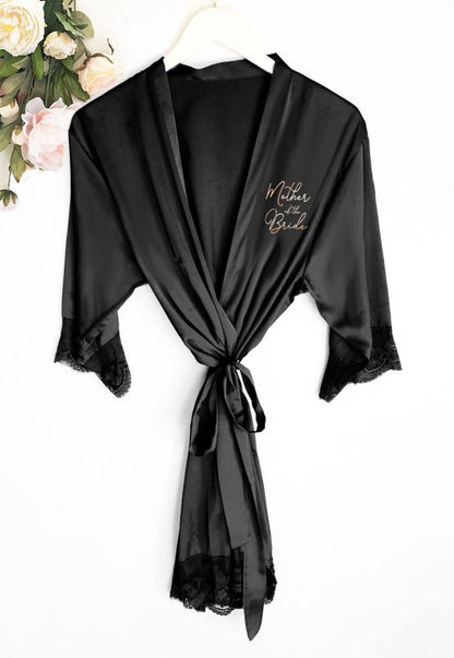 Bridal Party Satin Lace Robes