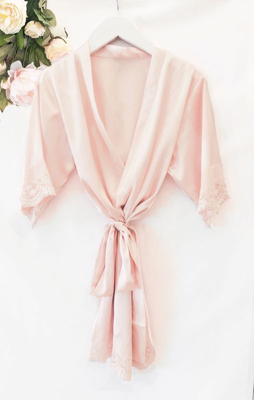 Satin Lace Child Robe