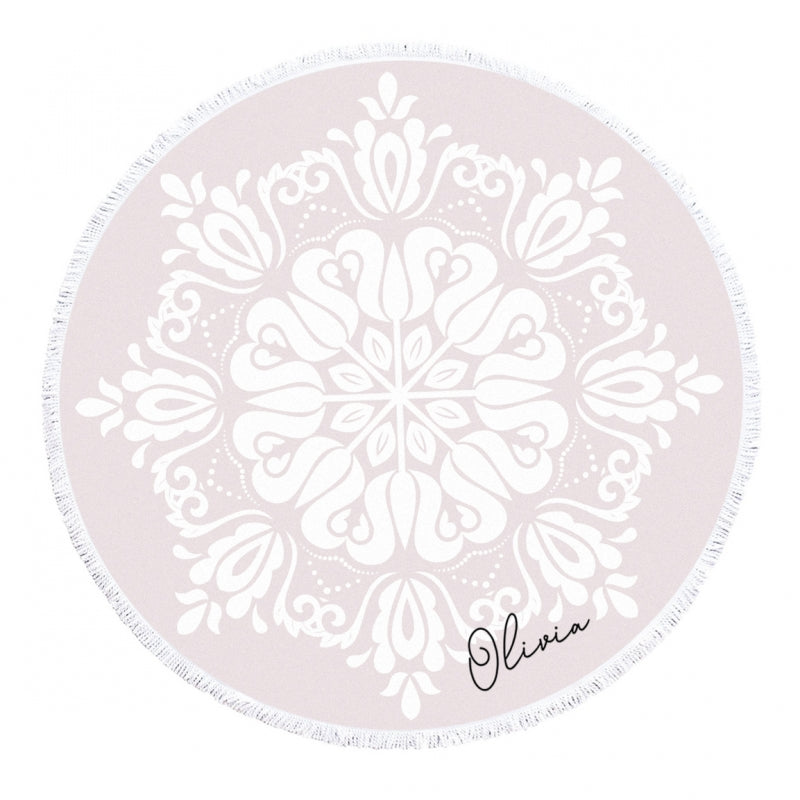 Personalized Boho Round Towel