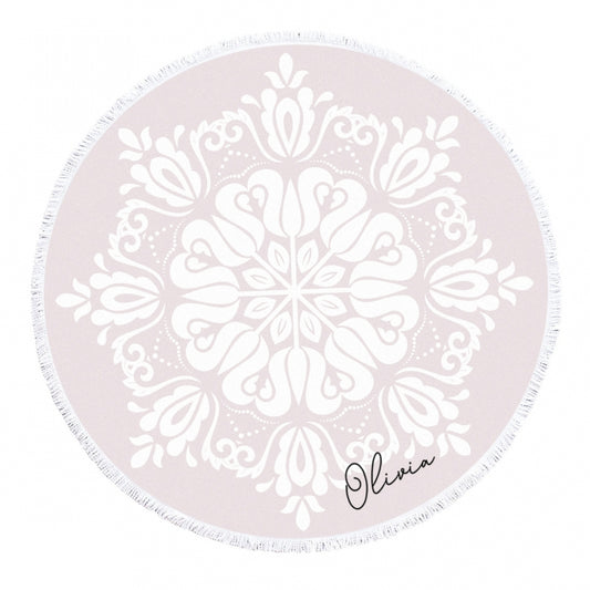 Personalized Boho Round Towel