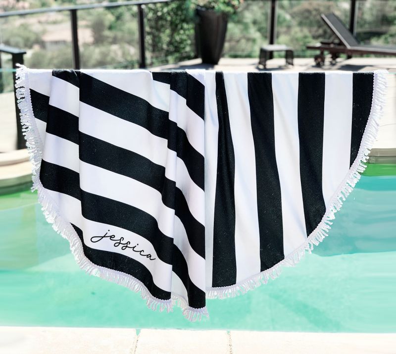 Personalized Striped Towel