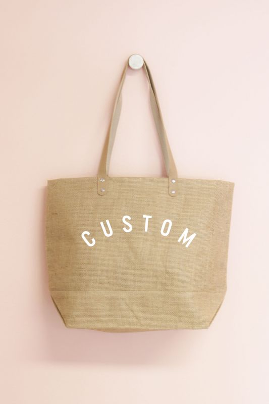 Curved Letter Jute Bags