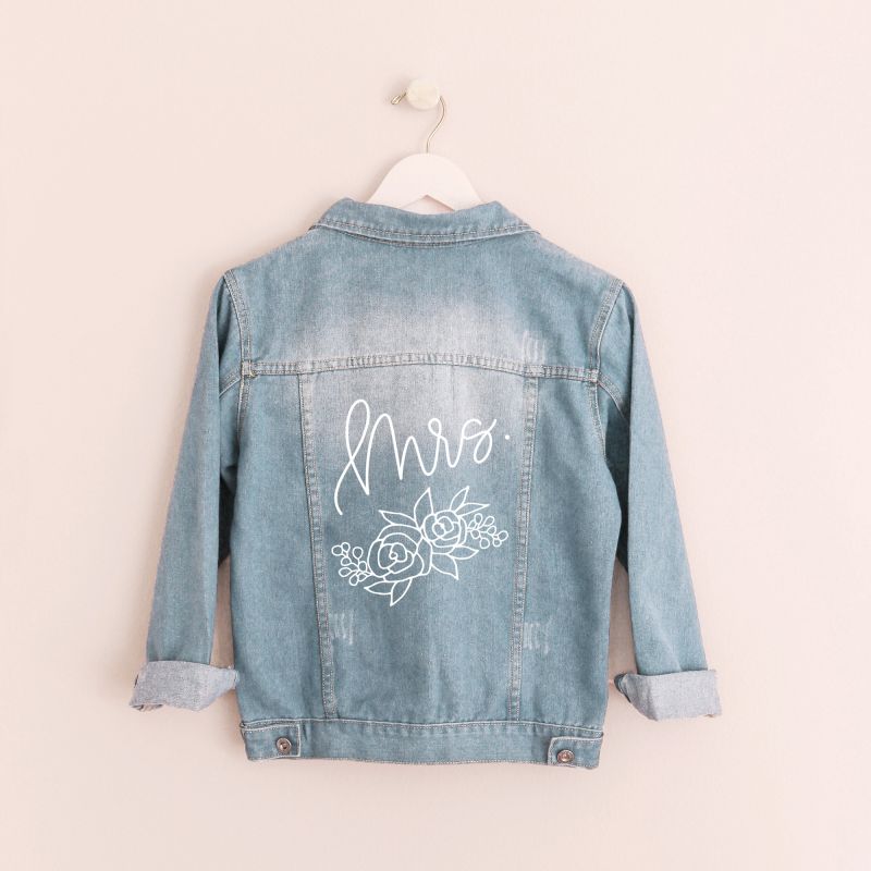 Bridal Floral Denim Jacket