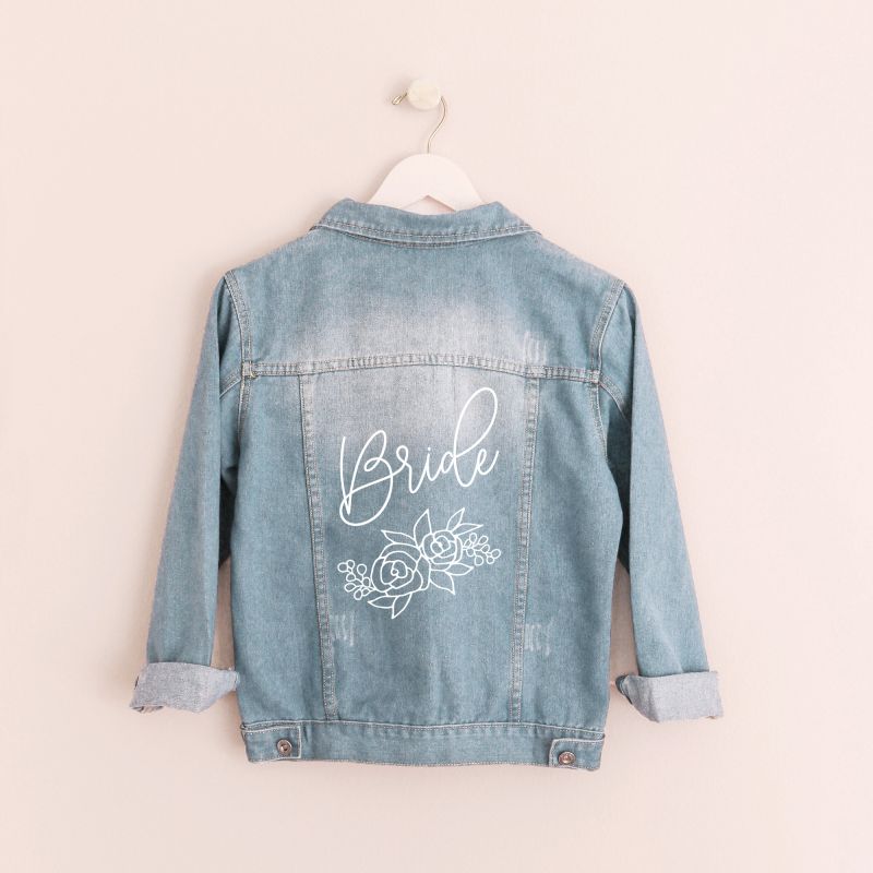 Bridal Floral Denim Jacket