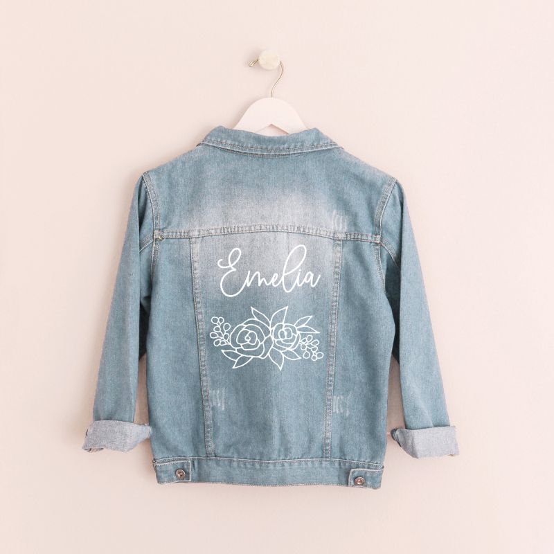 Bridal Floral Denim Jacket