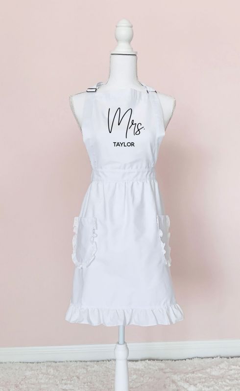 Personalized Ruffled Apron