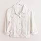 Bridal Floral White Jean Jacket