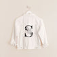 Floral Monogram White Jean Jacket