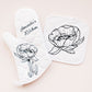Personalized Floral Oven Mitts
