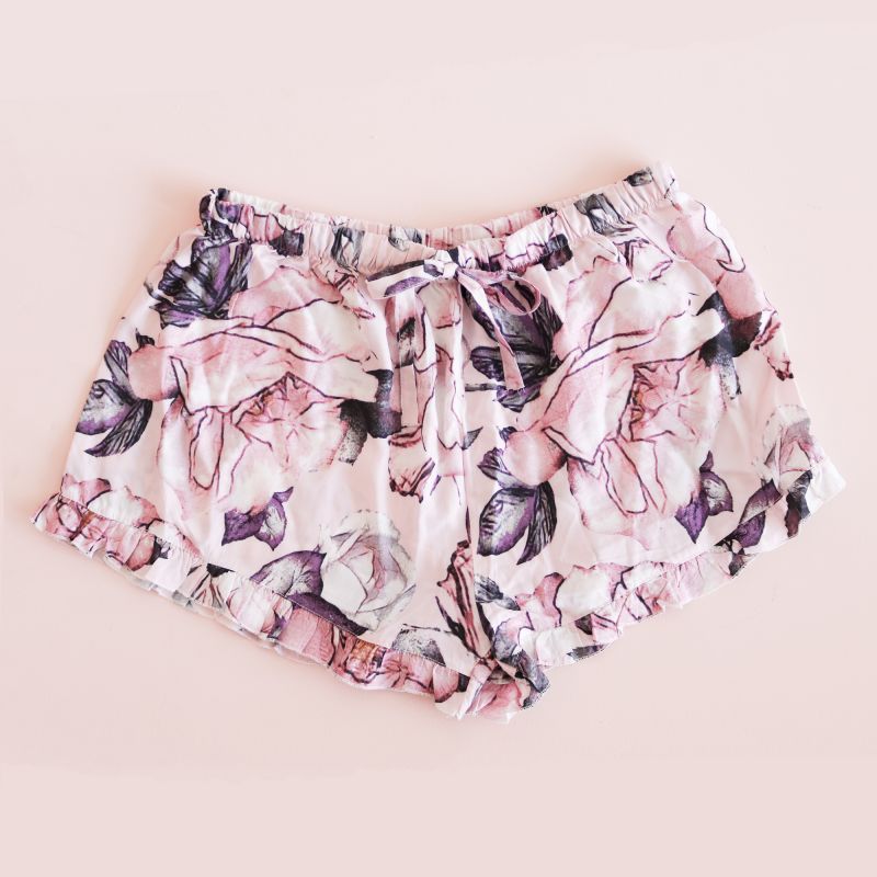 Pattern Pajama Shorts