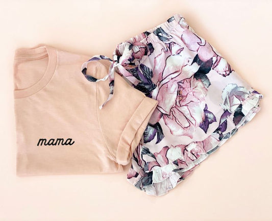 Mom Pajama & Shorts Set