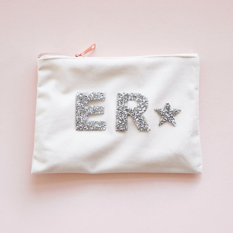 Monogram Velvet Makeup Bag