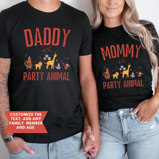 Personalized Party Animal Birthday Shirt, Zoo Animals Birthday, Party Animal Shirt, Matching Family Wild Safari Party Animals Birthday Shirt