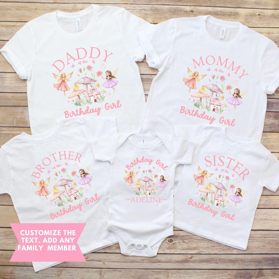 Fairy Birthday Shirts, Magical Fairy Birthday Outfit, Whimsical Fairytale Birthday Shirt, Fairy Matching Mommy and Me Shirts