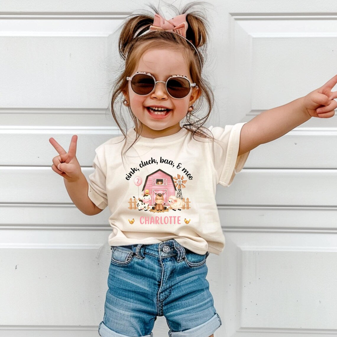 Farm 2nd Birthday Shirt, Cluck Oink Baa Moo I'm Two Birthday Shirt, Barnyard Farm Birthday, Barn Animals Matching Family Shirts, Family Tees
