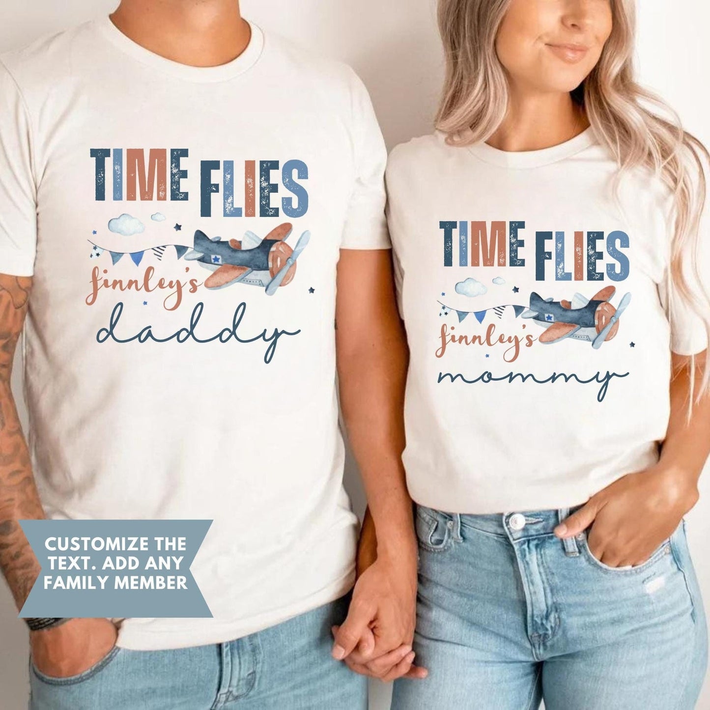 Airplane birthday family shirts Airplane first birthday party Custom names family birthday boy shirt Flight crew first birthday Matching