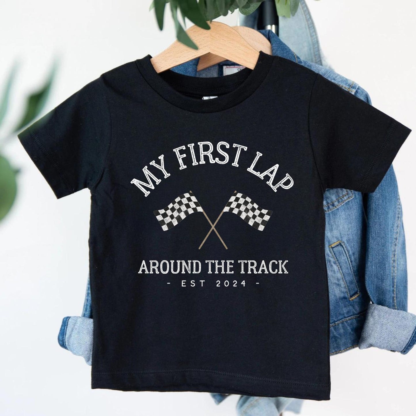 First Lap Around the Track Birthday Shirt, Personalized 1st Birthday Shirt, Race Car Birthday Party, Cars Matching Family Birthday Shirt