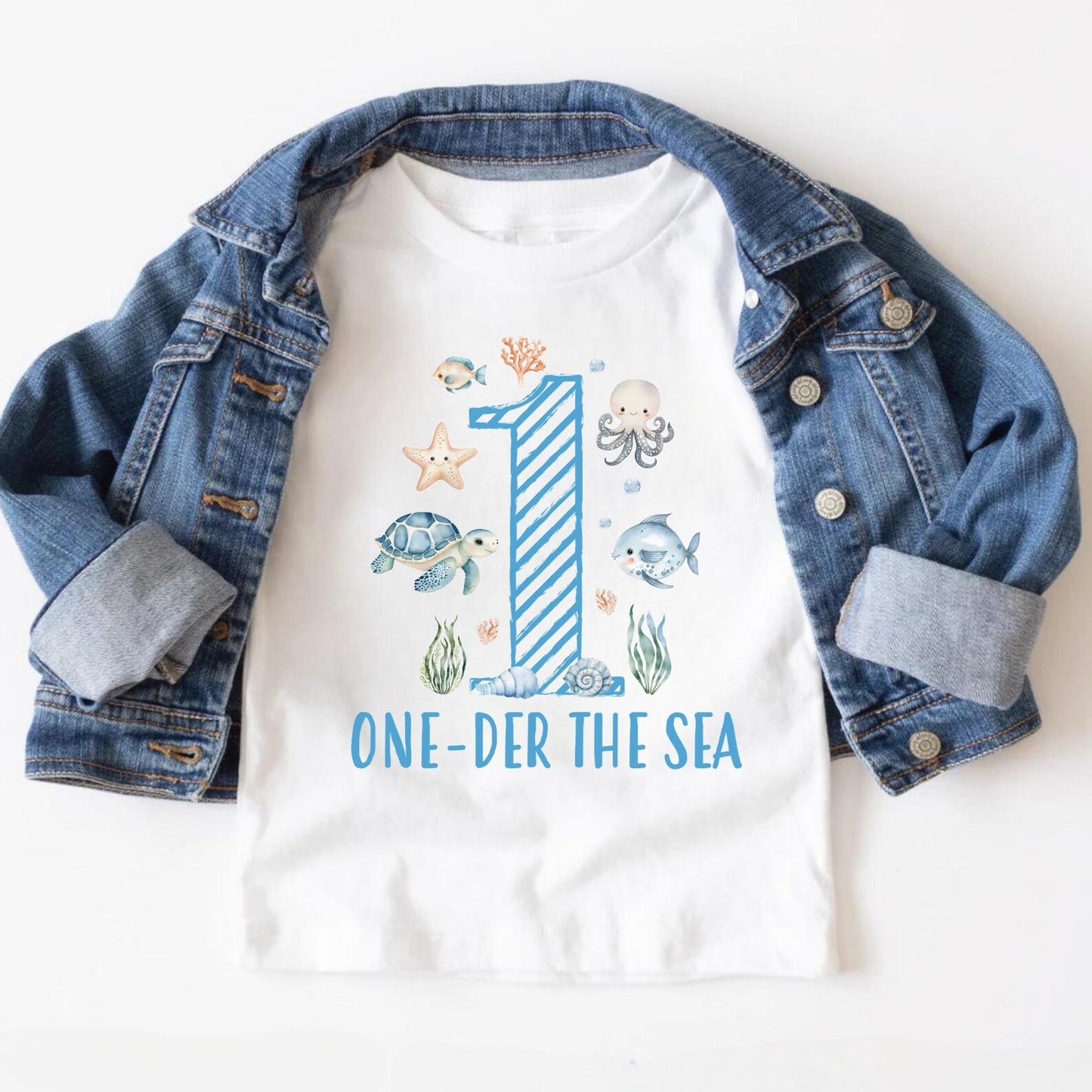 Oneder the Sea Birthday Shirt: Under the Sea First Birthday Family Matching T-ShirtsOneder the Sea Birthday Shirt, Under The Sea Birthday